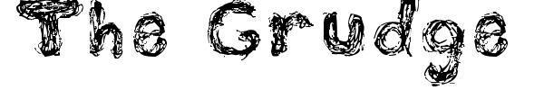 The Grudge font preview
